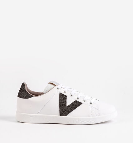TENIS PIEL & VIRUTAS GLITTER
