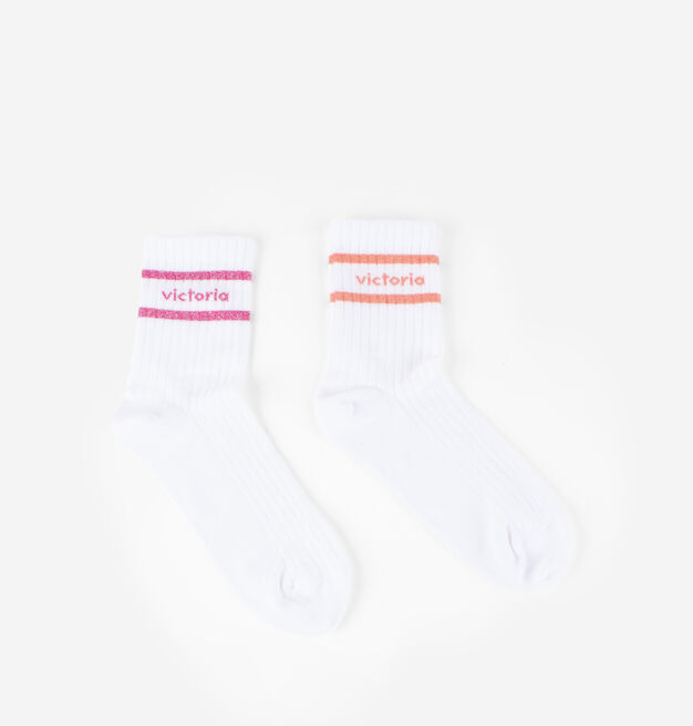 CALCETINES BLANCO-LUREX