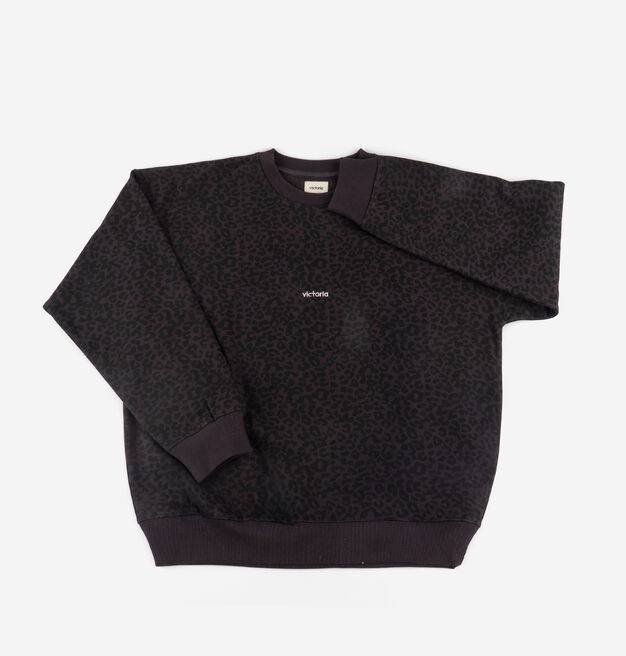 SUDADERA ANIMAL PRINT & BORDADO