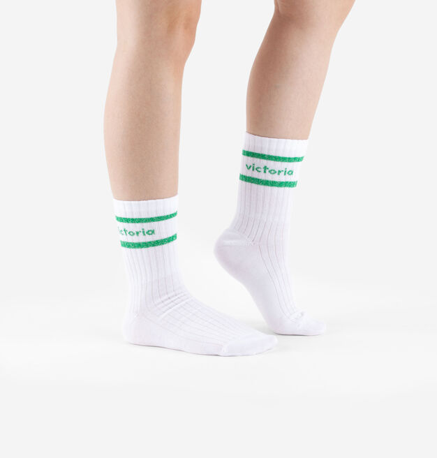 CALCETINES BLANCO-LUREX