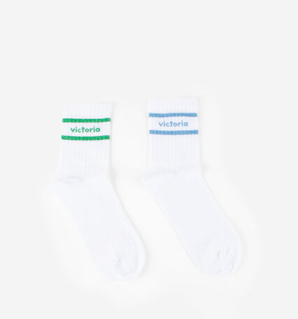 CALCETINES BLANCO-LUREX