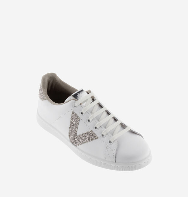 TENIS PIEL & VIRUTAS GLITTER