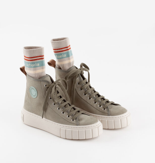 CALCETINES ALTOS RAYAS RETRO