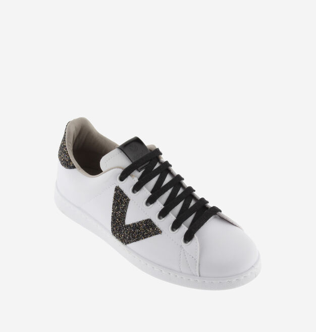 TENIS EFECTO PIEL & GLITTER