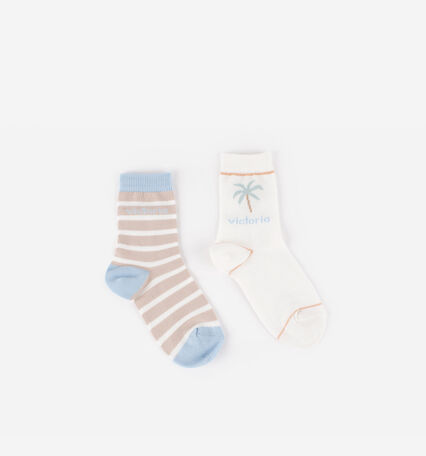 CALCETINES NIÑOS MOTIVO PALMERAS